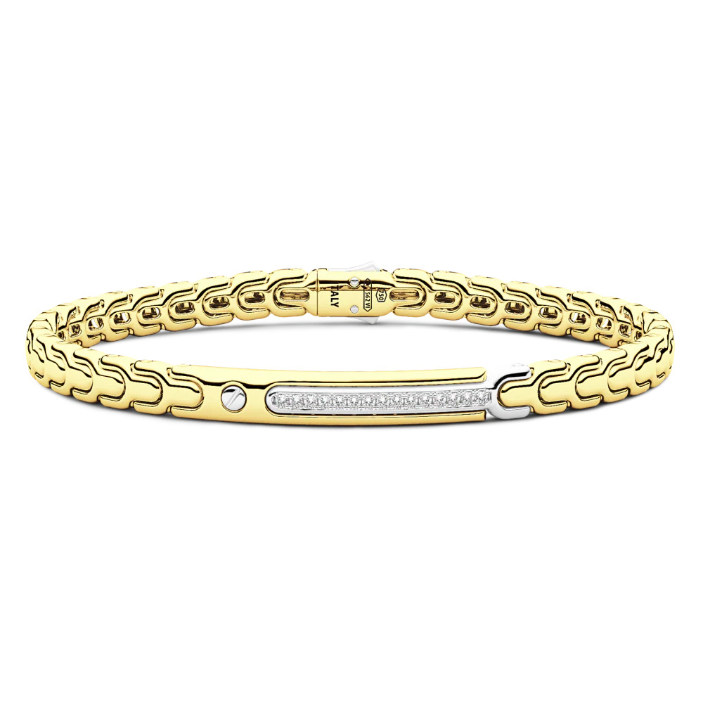Zancan Zancan Bracelet In 18K Gold With Plaque And Diamonds EB873