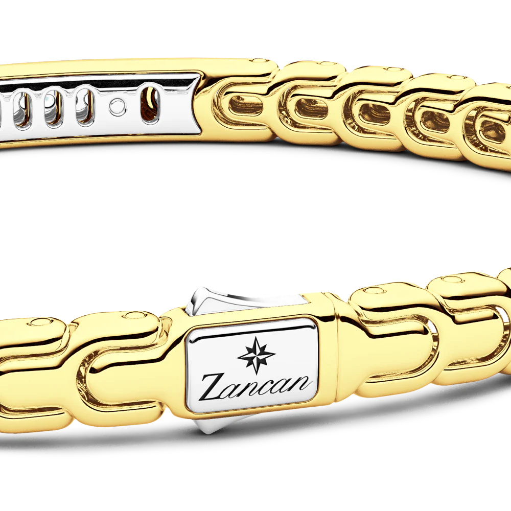 Zancan Zancan Bracelet In 18K Gold With Plaque And Diamonds EB873 #2