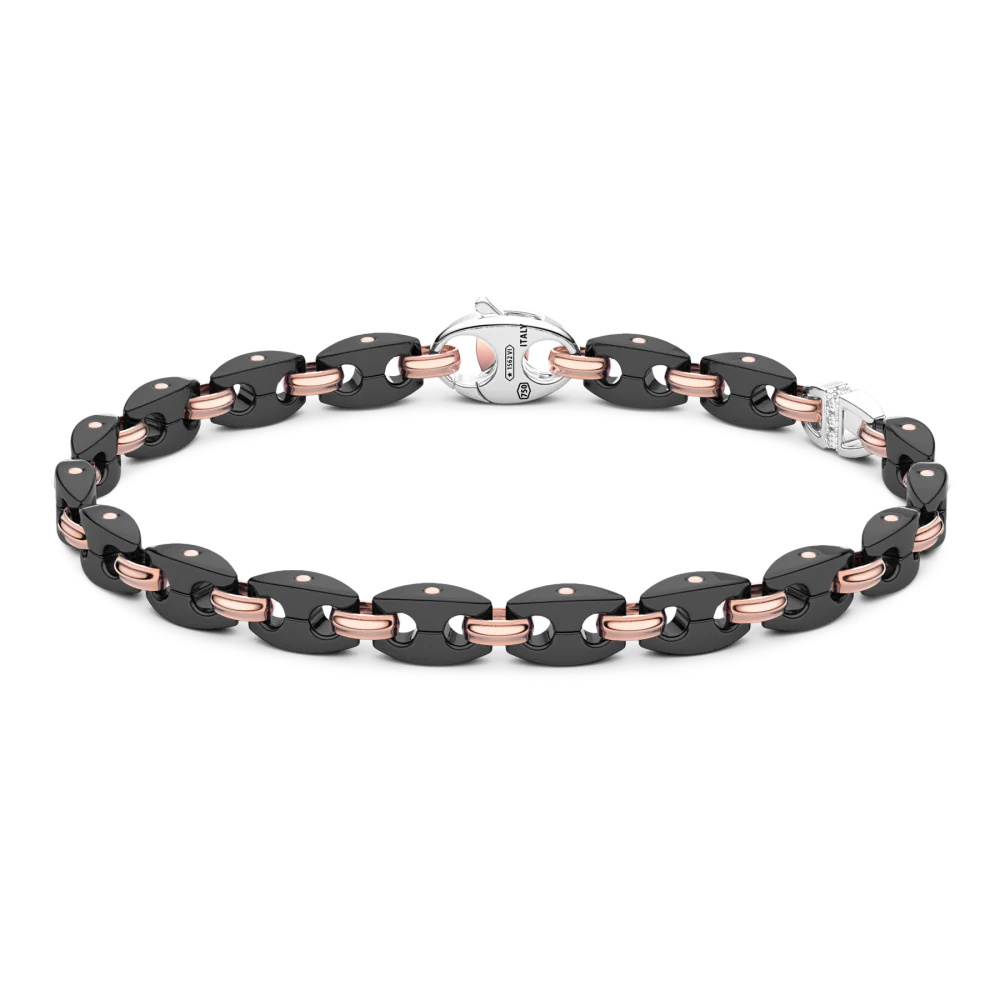 Zancan Zancan Bracelet In 18Kt Gold And Black Ceramic KB044