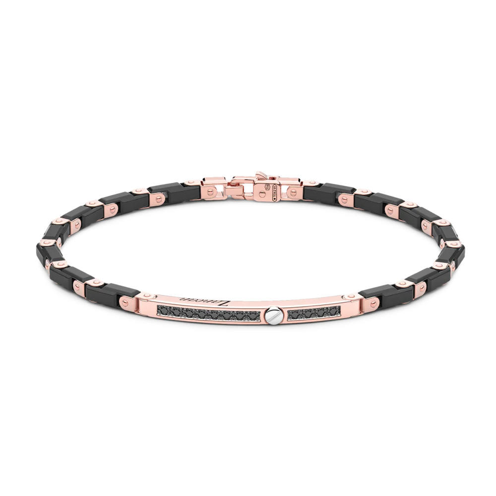Zancan Zancan Bracelet In 18Kt Gold And Black Ceramic KB042