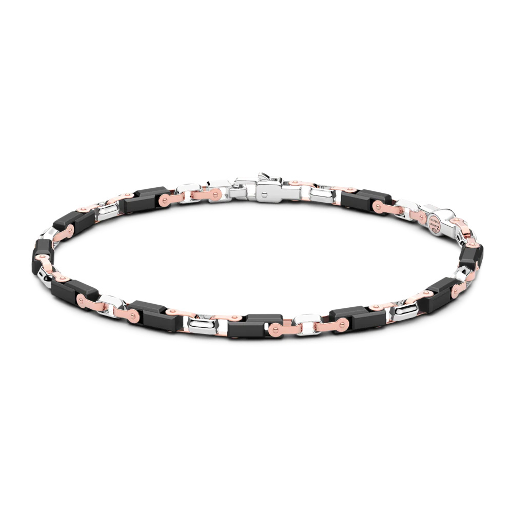 Zancan Zancan Bracelet In 18Kt Gold And Black Ceramic KB041