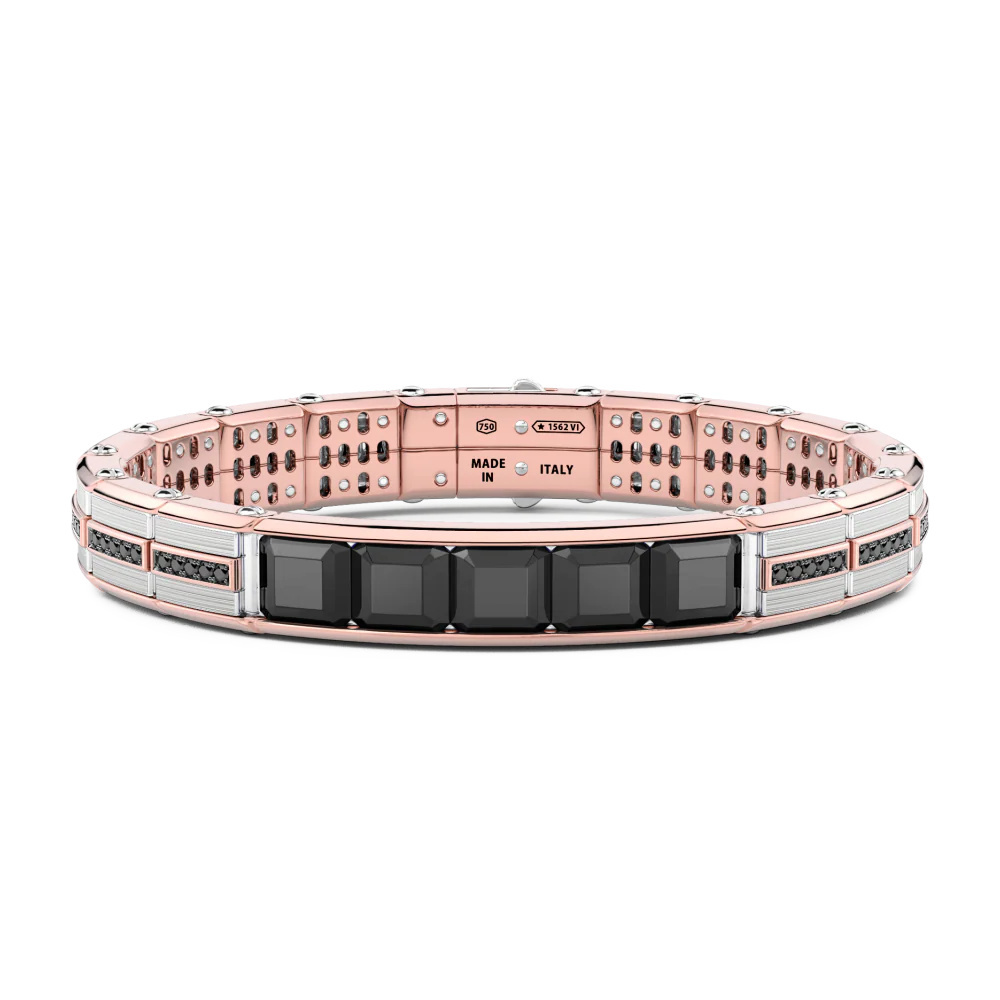 Zancan Zancan Bracelet In 18Kt Gold With Black Diamonds EB970