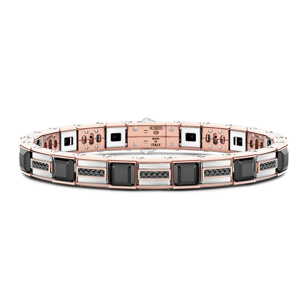 Zancan Zancan Bracelet In 18Kt Gold With Black Diamonds UB075