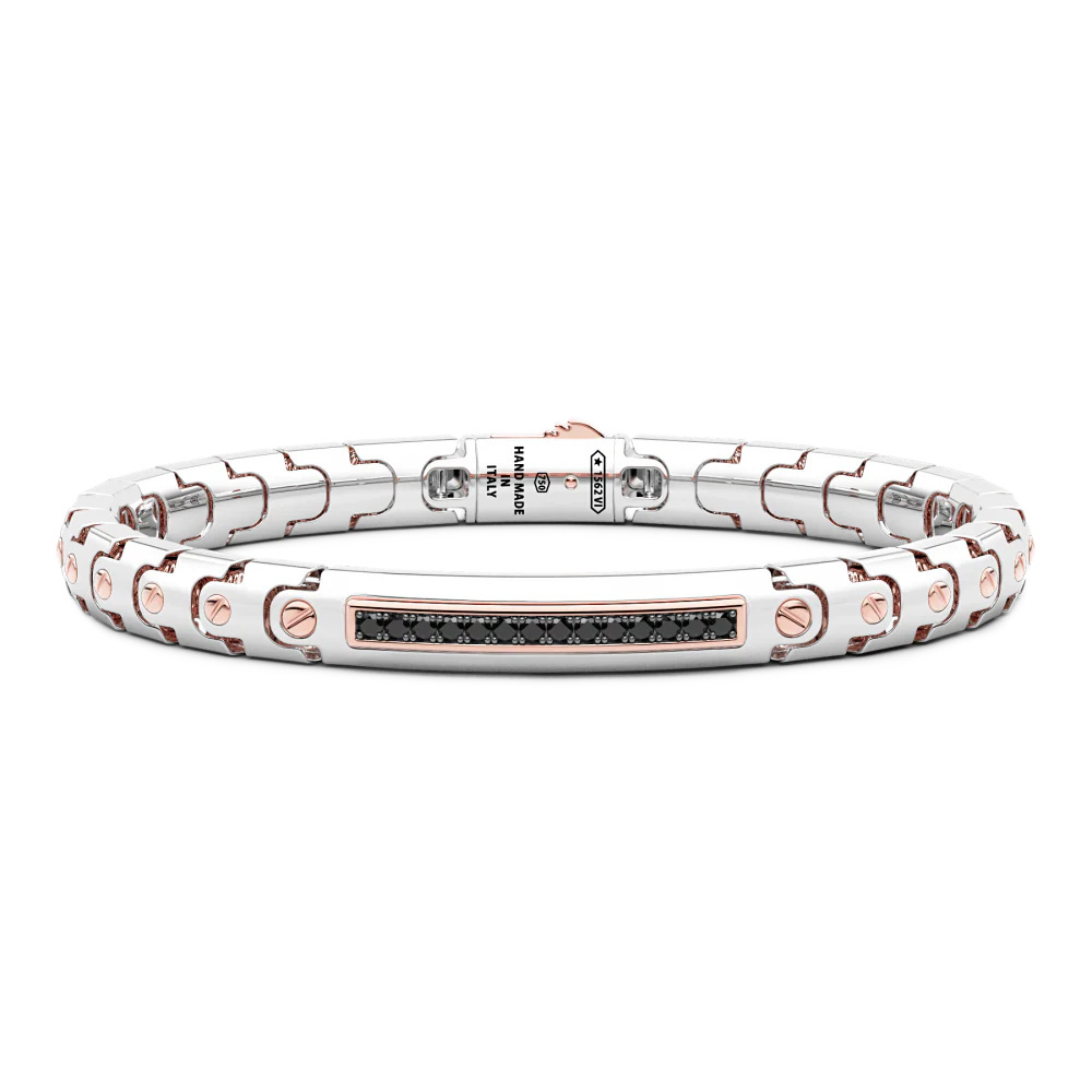 Zancan Zancan Bracelet In 18Kt Gold With Black Diamonds EB739BR