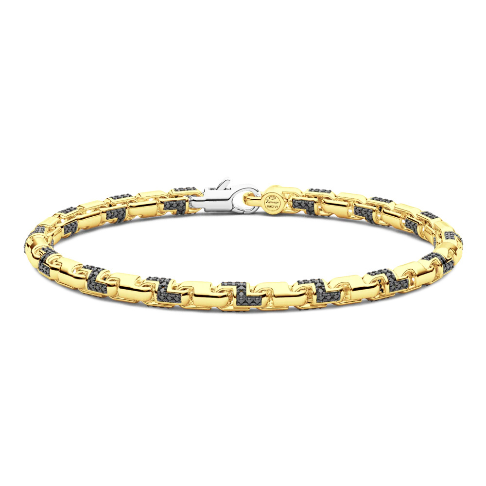 Zancan Zancan Bracelet In 18Kt Yellow Gold And Black Diamonds EB865