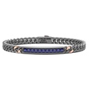 Zancan Zancan Bracelet In Titanium, 18Kt Gold, And Blue Sapphires ETB239R