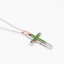 Zancan Zancan Gold Necklace With Cross And Emeralds EC820BR-SM