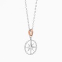 Zancan Zancan Gold Necklace With Wind Rose Pendant And Diamonds EC629BR