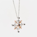Zancan Zancan Gold Necklace With Wind Rose Pendant And Diamonds EC625BR