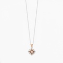 Zancan Zancan Gold Necklace With Wind Rose Pendant And Diamonds EC735BR