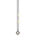 Zancan Zancan Necklace In Titanium And 18K Gold With Wind Rose And Diamond ETC207G #2