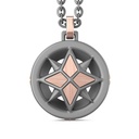 Zancan Zancan Necklace In Titanium And 18Kt Gold With Wind Rose ETC204