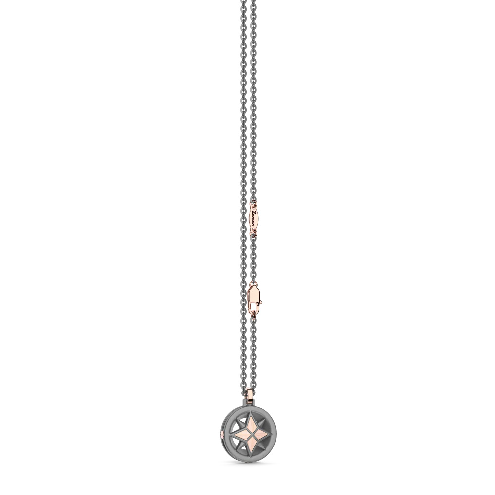 Zancan Zancan Necklace In Titanium And 18Kt Gold With Wind Rose ETC204 #2