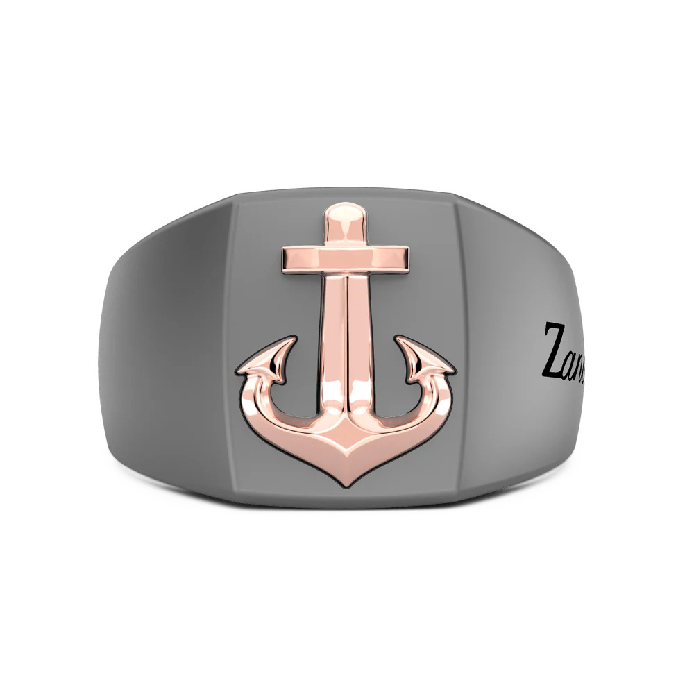Zancan Zancan Ring In Titanium And 18Kt Gold ETA202
