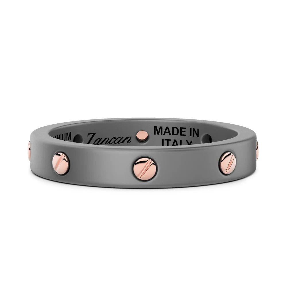Zancan Zancan Ring In Titanium And 18Kt Gold ETA116