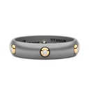 Zancan Zancan ring in titanium, 18kt gold and diamonds ETA115