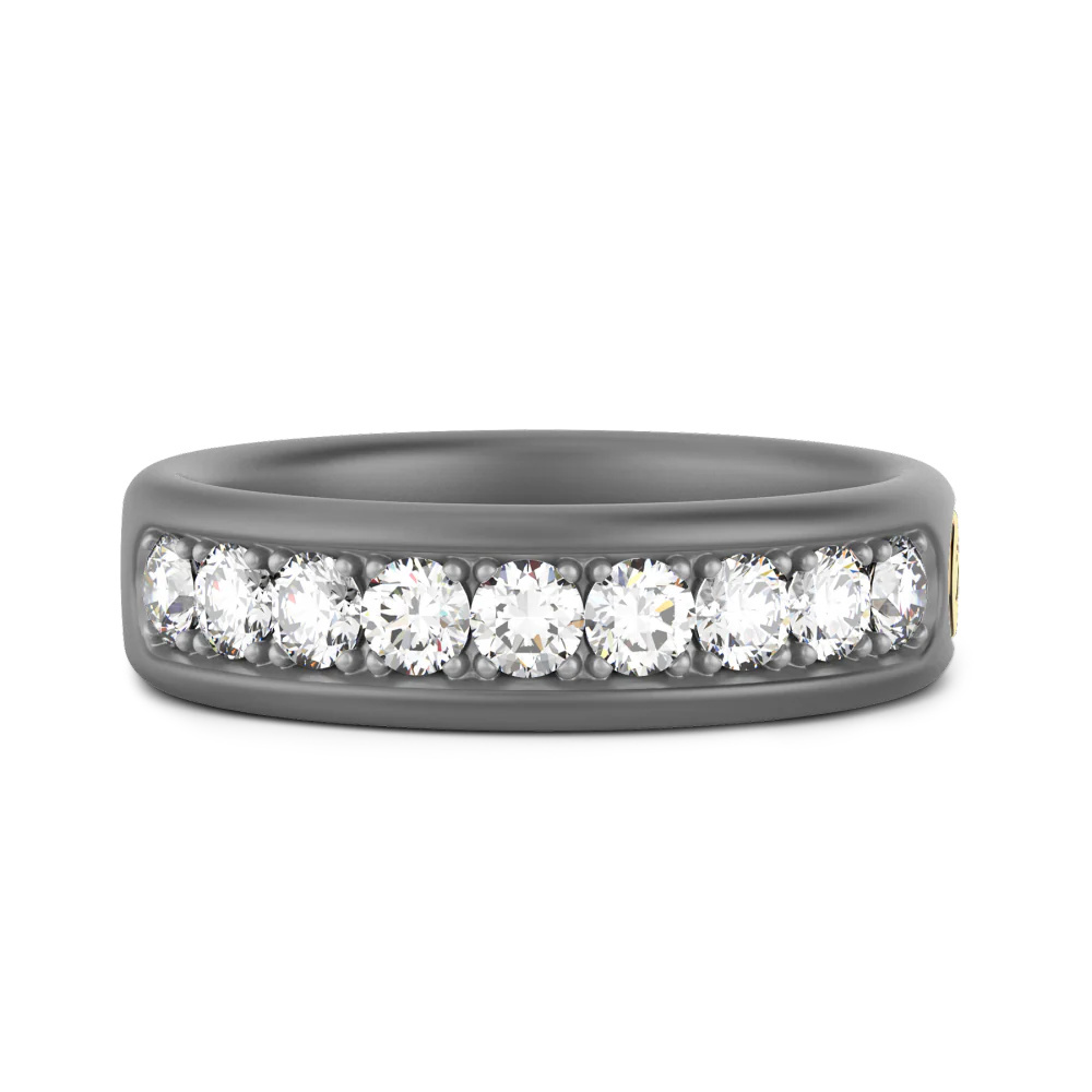 Zancan Zancan ring in titanium, 18kt gold and diamonds ETA207G