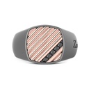 Zancan Zancan Ring In Titanium, 18Kt Gold, And Natural Diamonds ETA216R