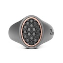 Zancan Zancan Ring In Titanium, 18Kt Gold, And Natural Diamonds ETA204R