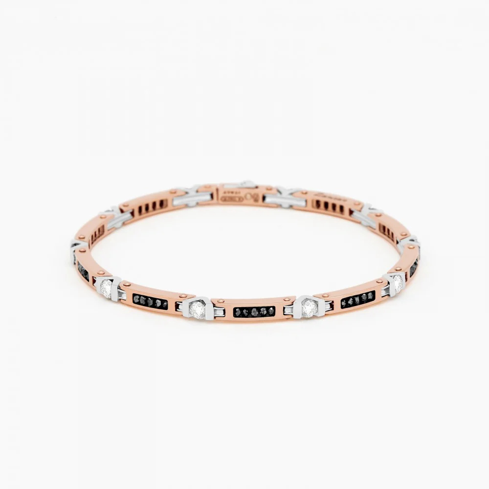 Zancan Zancan Rose Gold Bracelet With Diamonds EB928RB