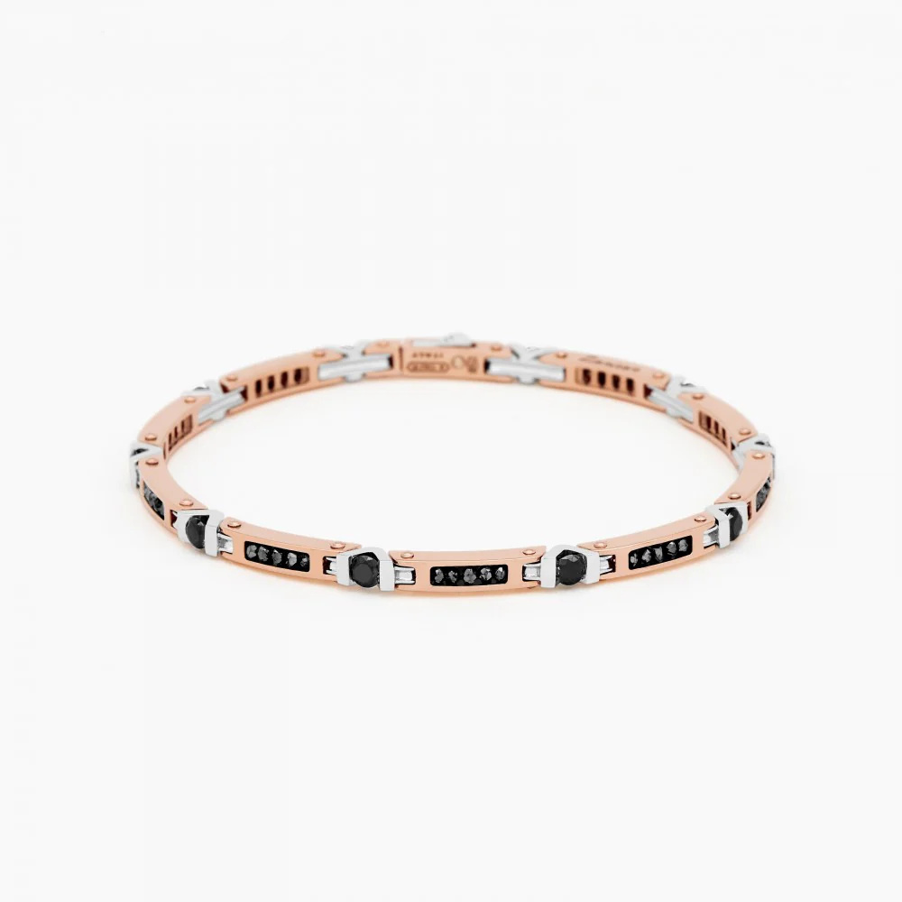 Zancan Zancan Rose Gold Bracelet With Diamonds EB929RB