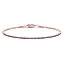 Zancan Zancan Tennis Bracelet In 18Kt Rose Gold With Black Diamonds ETU11R-115