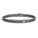 Zancan Zancan Titanium & 18Kt Gold Bracelet ETB214G