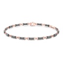 Zancan Zancan Titanium & 18Kt Gold Bracelet ETB207
