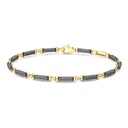 Zancan Zancan Titanium & 18Kt Gold Bracelet ETB206