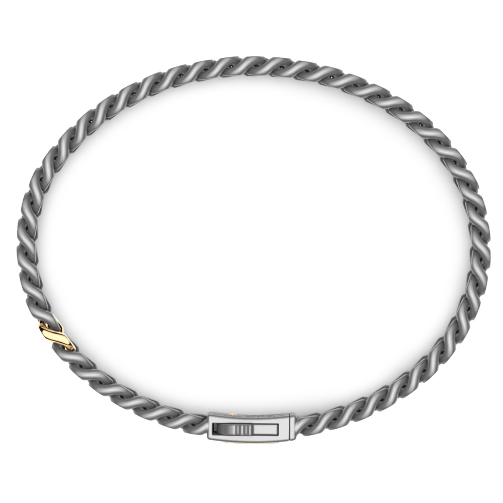 Zancan Zancan Titanium & 18Kt Gold Bracelet ETB233 #2