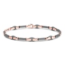 Zancan Zancan Titanium & 18Kt Gold Bracelet ETB203