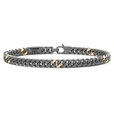 Zancan Zancan Titanium & 18Kt Gold Bracelet ETB235