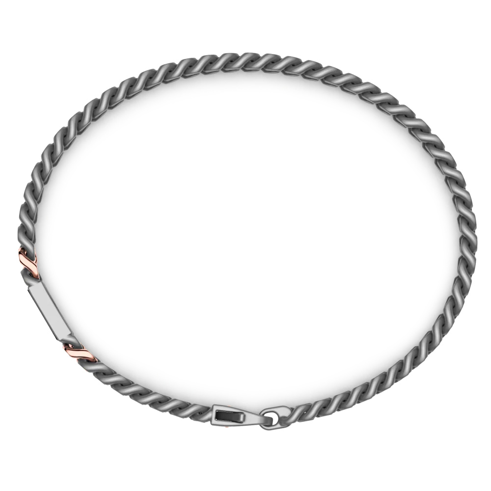 Zancan Zancan Titanium & 18Kt Gold Bracelet ETB234 #2