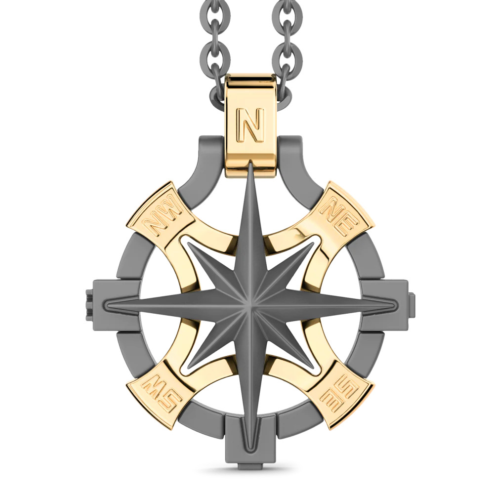 Zancan Zancan Titanium & 18Kt Gold Necklace ETC227