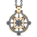 Zancan Zancan Titanium & 18Kt Gold Necklace ETC227 #2