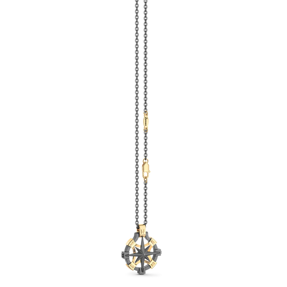 Zancan Zancan Titanium & 18Kt Gold Necklace ETC227 #3