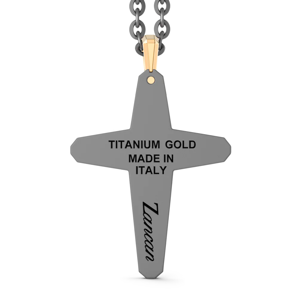 Zancan Zancan Titanium & 18Kt Gold Necklace ETC234 #2
