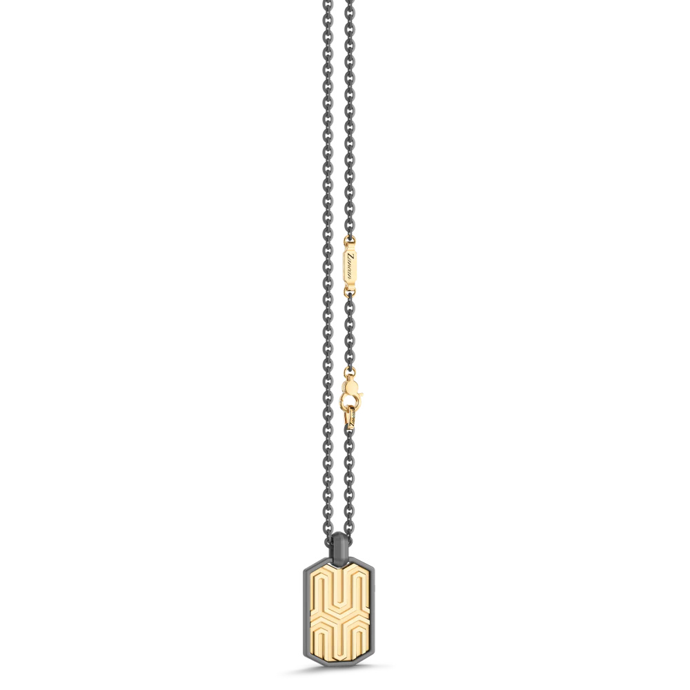 Zancan Zancan Titanium & 18Kt Gold Necklace ETC239 #3