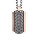 Zancan Zancan Titanium & 18Kt Gold Necklace ETC238-55