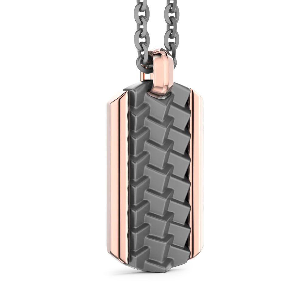 Zancan Zancan Titanium & 18Kt Gold Necklace ETC238-55 #2