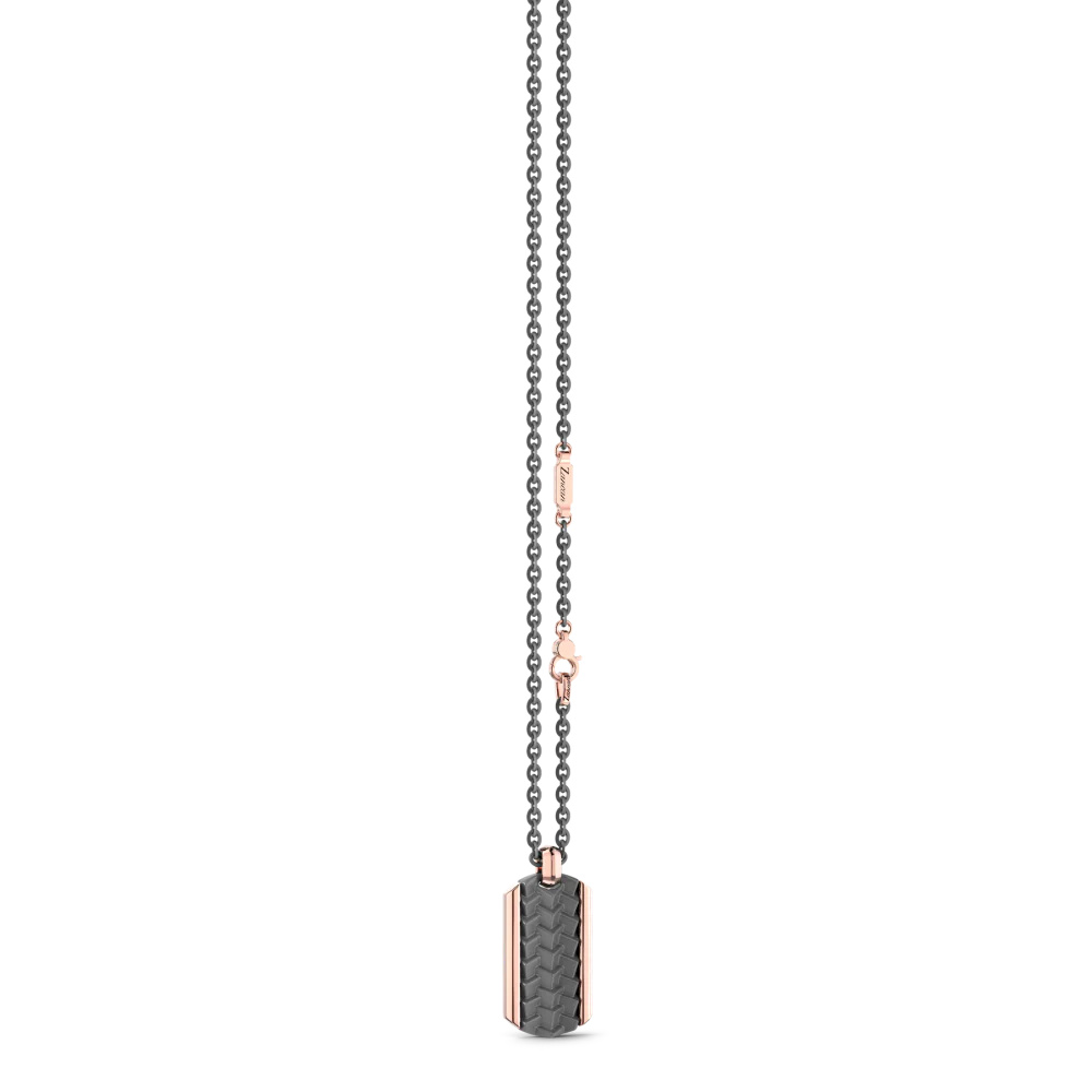 Zancan Zancan Titanium & 18Kt Gold Necklace ETC238-55 #3