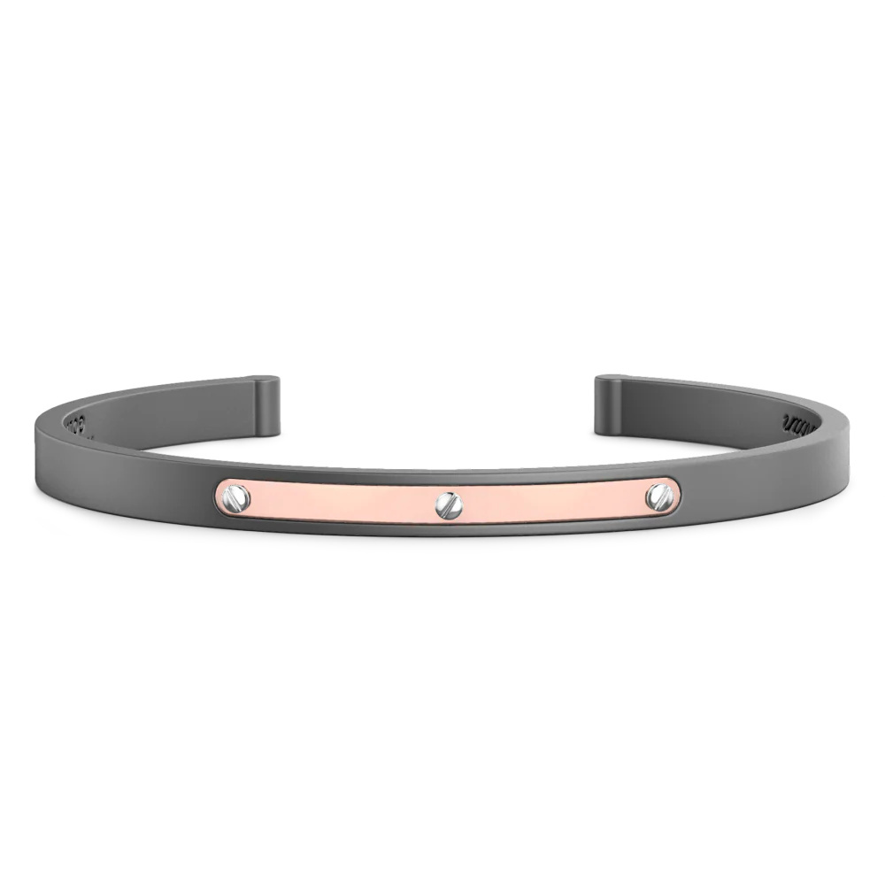 Zancan Zancan Titanium And 18Kt Gold Bracelet ETB229