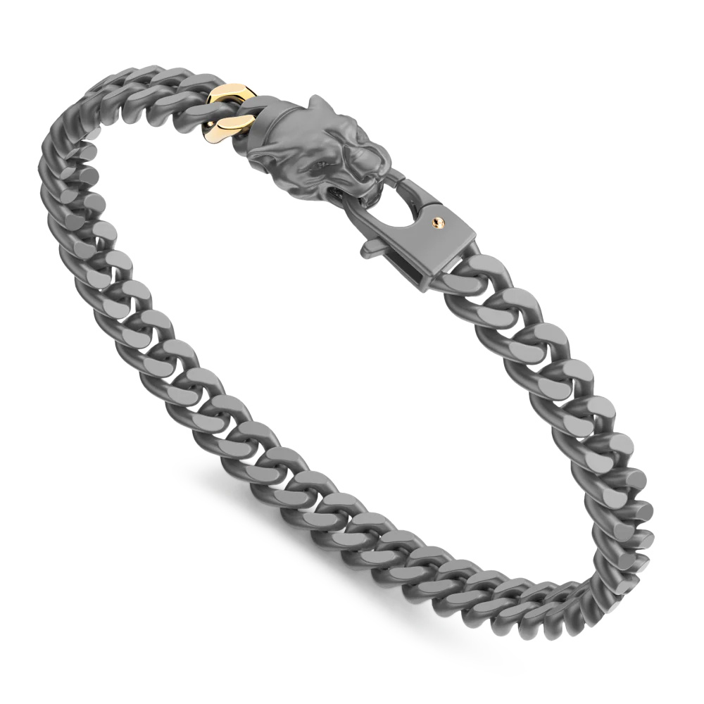 Zancan Zancan Titanium And 18Kt Gold Bracelet ETB236 #2