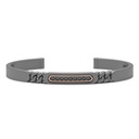 Zancan Zancan Titanium, 18Kt Gold & Diamond Bracelet ETB226R