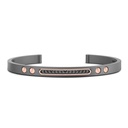 Zancan Zancan Titanium, 18Kt Gold & Diamond Bracelet ETB223R