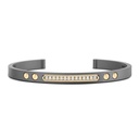 Zancan Zancan Titanium, 18Kt Gold & Diamond Bracelet ETB222G
