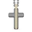 Zancan Zancan Titanium, 18Kt Gold & Diamond Necklace ETC236G-55