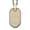 Zancan Zancan Titanium, 18Kt Gold & Diamond Necklace ETC230G-55