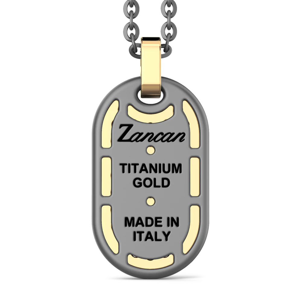 Zancan Zancan Titanium, 18Kt Gold & Diamond Necklace ETC230G-55 #2