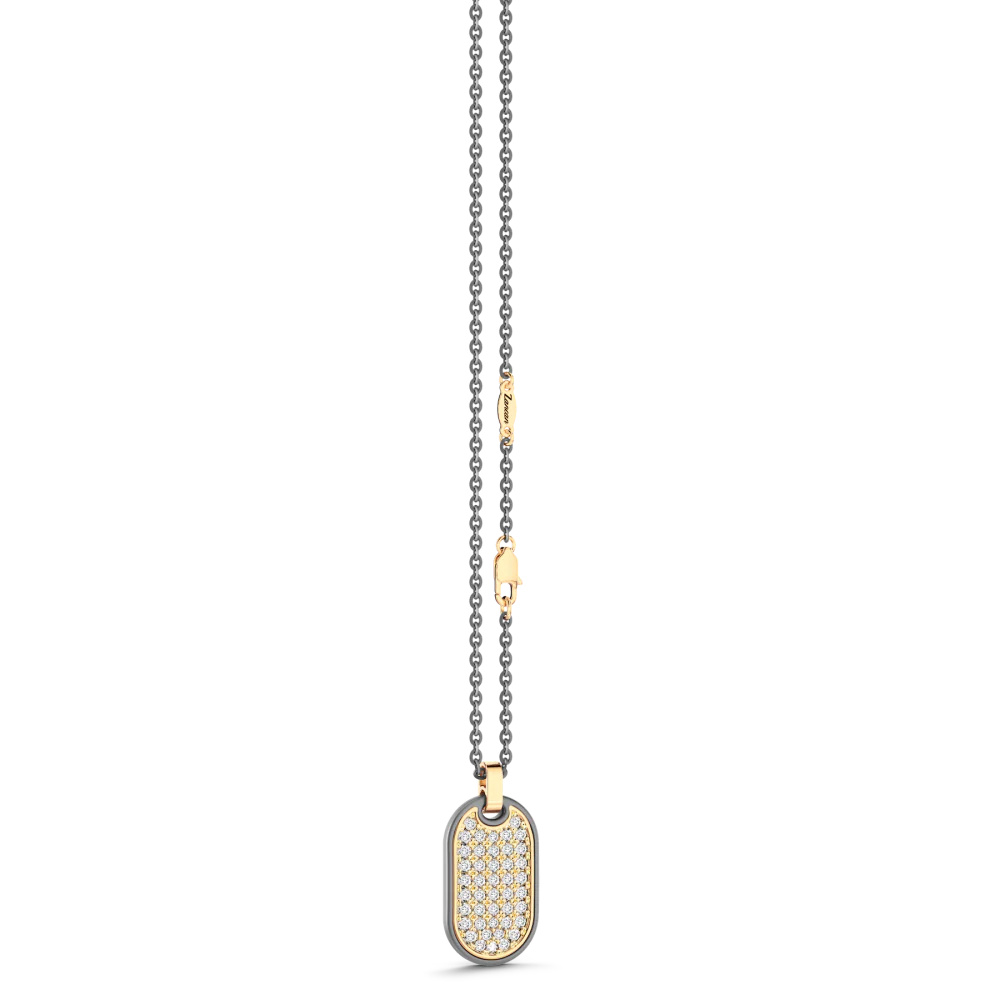 Zancan Zancan Titanium, 18Kt Gold & Diamond Necklace ETC230G-55 #3